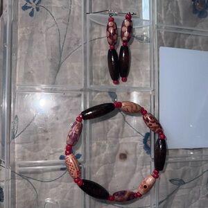Handmade bracelet & earrings set